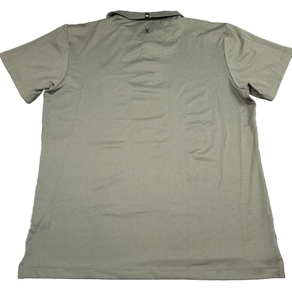 MIZZEN + MAIN Mens L Shirt Polo Performance Golf Gray Short Sleeve Capital One‎ - Picture 2 of 11